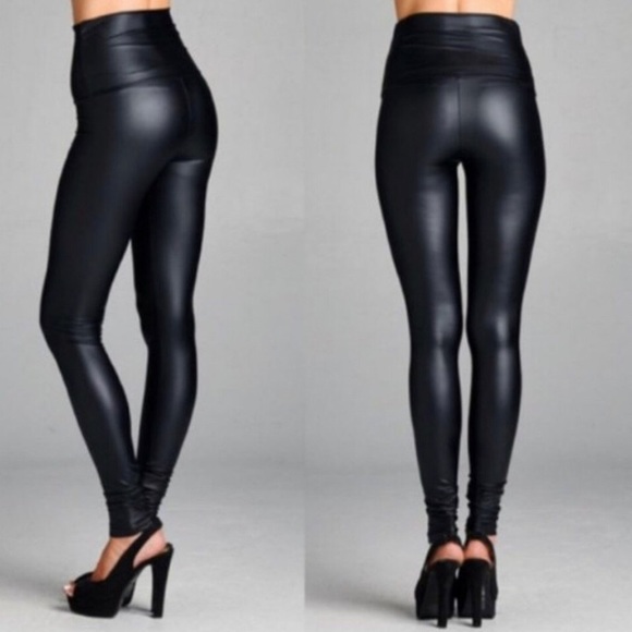 Faux leather leggings - Picture 3 of 7